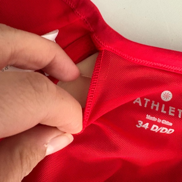 Athleta Twisted Radiant Red Bikini Top - Picture 6 of 8